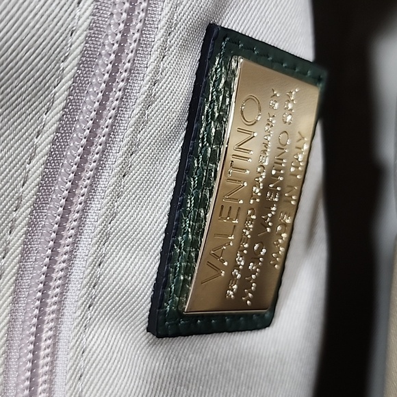 VALENTINO BY MARIO VALENTINO MINIMI DOLLARO Pebbled BAG Dark Green Color - Picture 6 of 8